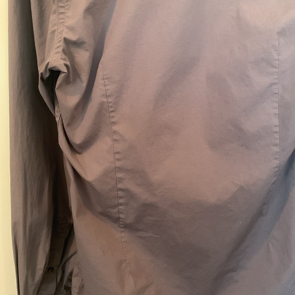 Express Men’s Small Gray Fitted Stretch Button Down Long Sleeve Dress Shirt - Picture 6 of 8